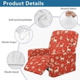 thumbnail image 5 of Renewold Reindeer Candy Cane Snowflake Red Recliner Chair Cover Machine Washable Recliner Sofa Slipcover 4 Pieces Universal Reclining Couch Cover with Pocket for 1 Cushion Reclining Sofa, 5 of 8