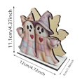thumbnail image 3 of Halloween Ghost Wooden Tissue Holder, Style C, Cute Festive Tabletop Dispenser and Restaurant Decor, 3 of 7