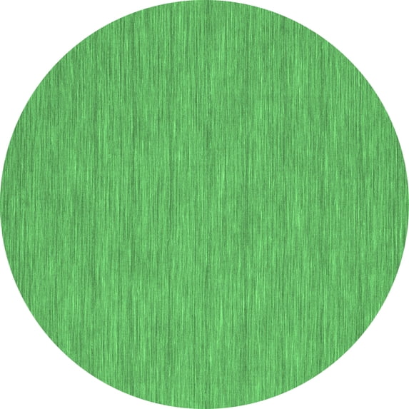 Ahgly Company Indoor Round Abstract Emerald Green Contemporary Area Rugs, 6' Round