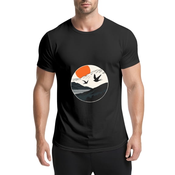 Black T Shirts for Men, Mens Graphic Tees, M50728277,S