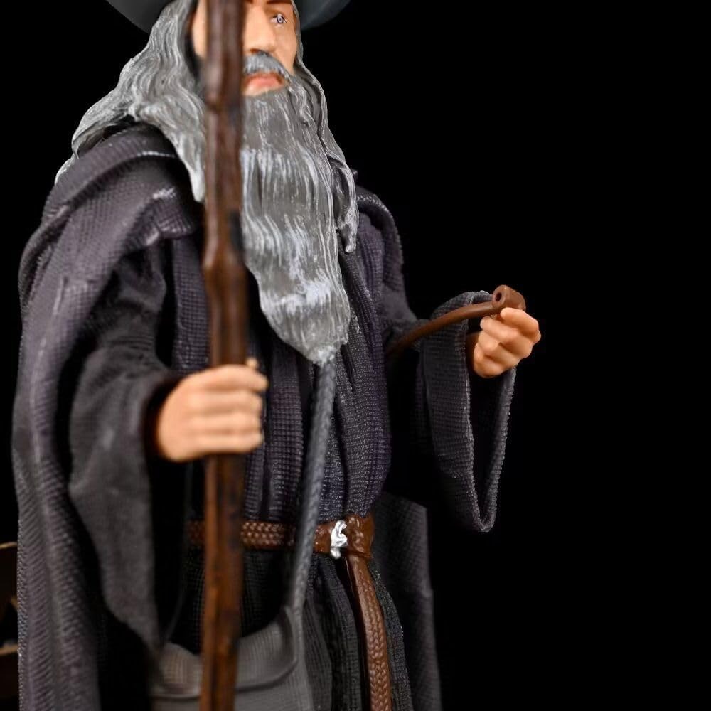 New Gandalf Figure, Staff Standing Gandalf Anime Figures 21cm/8.3inch Handmade PVC Cartoon Manga Game Character Model Decoration Craft Gift