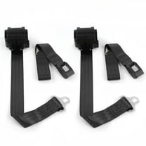 Chevy Impala 1965-1970 Standard 2 Point Black Retractable Bucket Seat Belt Kit - 2 Belts