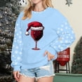 thumbnail image 2 of EHQJNJ Chandails en Molleton à Col Rond pour Femmes Grande Taille Graphique de Noël Pull Col Rond Décontracté Imprimé Festif, 2 of 4