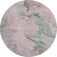 thumbnail image 2 of Addison Rugs Mayfield Premium Machine Washable Transitional Abstract Blush Round Rug, 8' X 8' Machine Washable Transitional Abstract Blush Oversized Sherpa Throw Blanket, 2 of 6