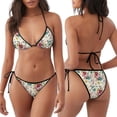 thumbnail image 3 of Disketp Bird Butterfly Rose para Bañador de Dos Piezas para Mujer, Bikini Sexy Halter String, Conjunto de Bikini en Triángulo, 3 of 6