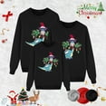 thumbnail image 2 of Fiaer Matching Family Christmas Sweatshirts Funny Santa Crewneck Long Sleeve Pullover Xmas Holiday Loose Fit Tops Dad L, 2 of 4