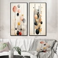 thumbnail image 1 of Designart "Retro Pastel Opulence Circular Geometry II" Modern Geometric Framed Wall Art Set Of 2 - Modern Black Gallery Wall Frame Set For Home Decor, 1 of 6