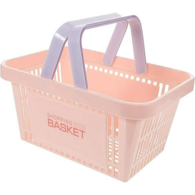 Cesta de ducha de almacenamiento de plástico para spa con asa para baño, salud, cosméticos, artículos para el cabello y productos de belleza, pequeña