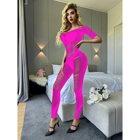 Generic One Piece Sexy Fishnet Clothes Sexy Lingerie Sexy Pajamas One-Piece Stockings Transparent Passion Fishnet Clothes Pajamas