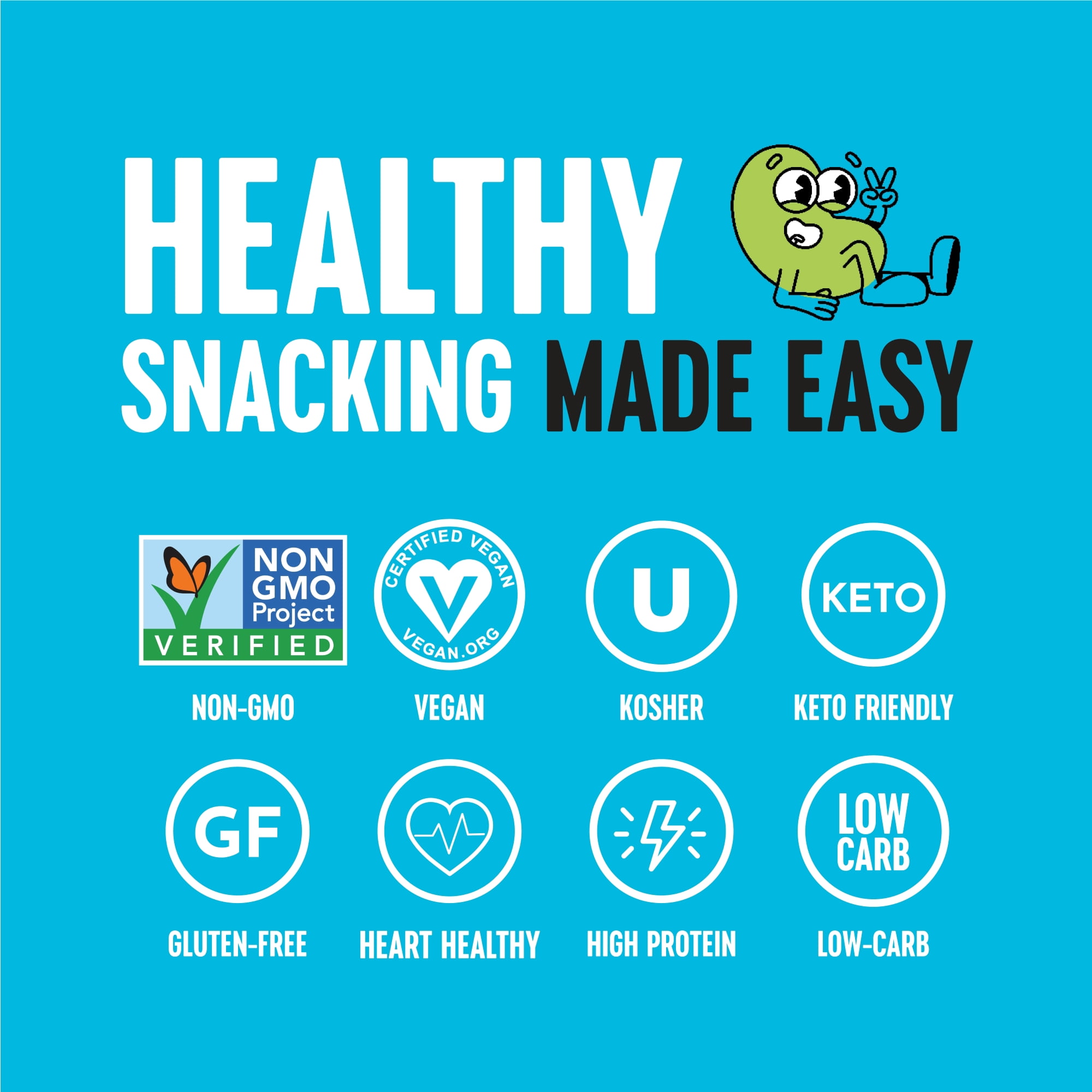The Only Bean Crunchy Dry Roasted Edamame Beans (Variety Pack), Low Carb Keto Healthy Snacks For Adults and Kids, Fiber Protein Snacks, Diabetic Snacks, 4 oz (3 Pack)
