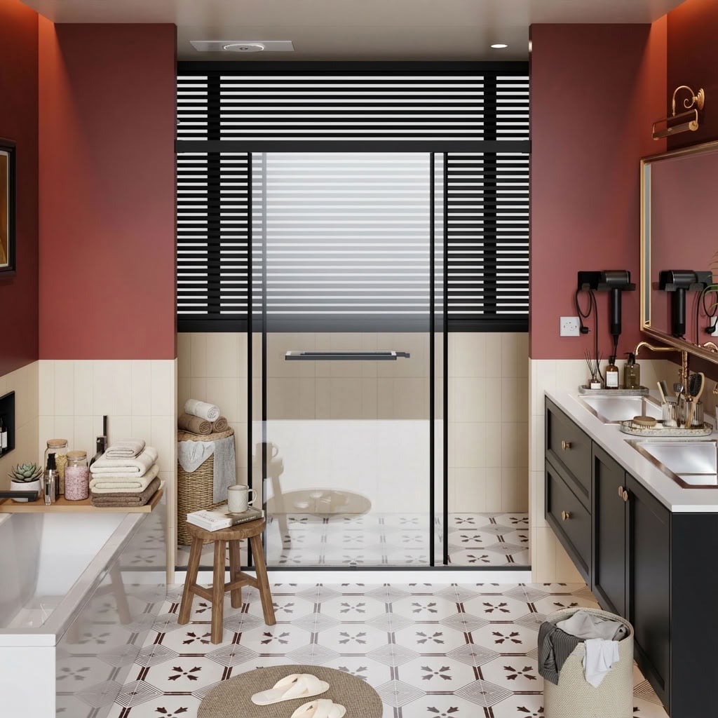 MAYEERTY Frameless Dual Sliding Shower Door, Aluminum Frame, Soft-Close & Waterproof Buffer System, Quick Installation & Heavy-Duty Seal