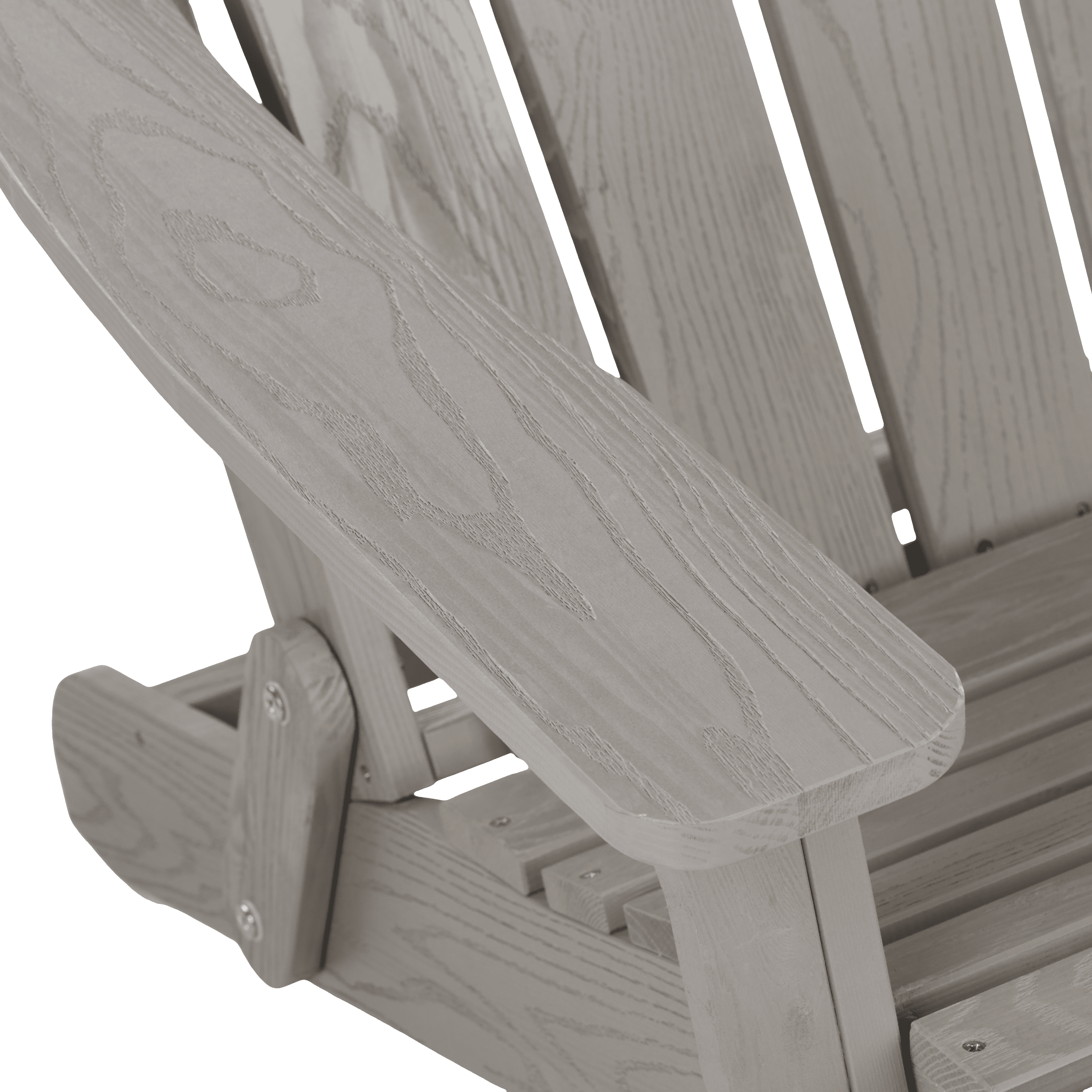 Oversized Folding Adirondack Chair Outdoor, Solid Hemlock Wood Patio Chair with Pre-Assembled Backrest & Seat, Heavy Duty Wooden Fire Pit Chair for Backyard Porch Pool Deck Garden