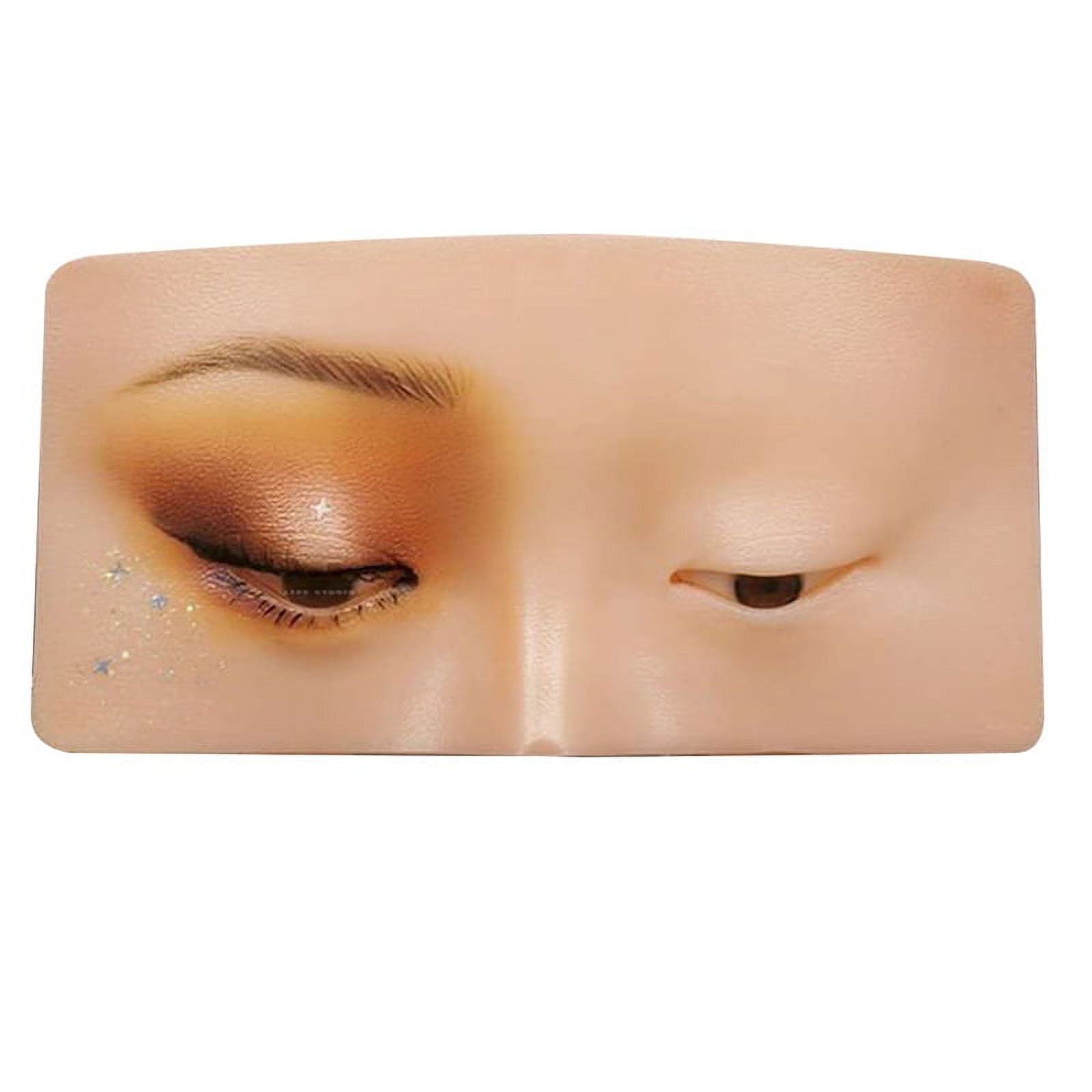  Makeup Practice Face Board, 3D Realistic Pad with Brush  Silicone Makeup Mannequin Face Makeup Artist Full Face Practice Eyelash Eye  Shadow 5D Silicone Makeup Face for Makeup Artist Board Makeup