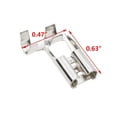 thumbnail image 4 of YXQ Conector de pala de terminal de engarzado de 6,3 mm con cubierta en ángulo recto tipo L plateado (50 piezas), 4 of 5