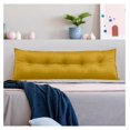 thumbnail image 3 of Rectangular Headboard Pillow Queen Bolster Pillow for Bed Back Rest Pillow for Sitting in Bed Daybed Pillows Back Support Pillow for Bed Reading Pillow Velvet, Yellow, 3 of 6