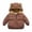 Coffee, variant on Dagugfen Toddler Baby Clothes Winter Coat Long Sleeve Zip up Outwear with Fleece Hood Warm Windproof Cute Jackets