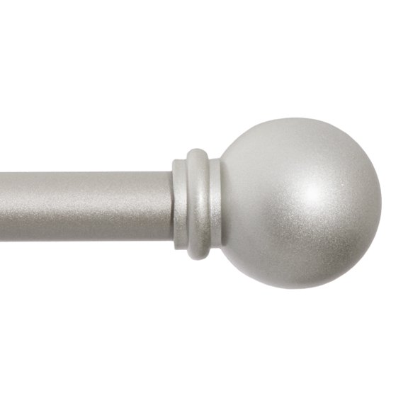 Single Curtain Rods Silver