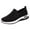 Black, variant on Xfvqtps Womens Sneakers Large Size Slip on Knit Soft Sole Non Slip Comfortable Breathable Mesh Walking Shoes New Fashion Mother Shoes Black