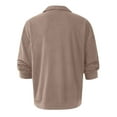 thumbnail image 3 of Innerwin Tee Lapel Neck Men T Shirts Work Solid Color Athletic Polo Shirt Khaki 2XL, 3 of 6