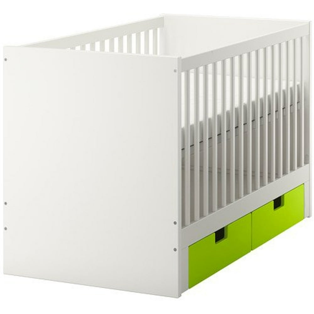 Ikea Crib with drawers, green 42020.82614.3426