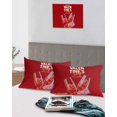thumbnail image 4 of Valentine's Day King Pillow Cases Set of 2 - Microfiber Bed Throw Pillow Covers, Romantic Goblets Red Love Heart Bow Decorative Lumbar Pillow Cover with Envelope Closure for Sofa/Travel 20"x36", 4 of 6
