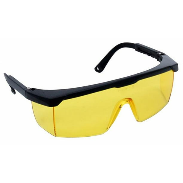 Wrap Around Safety Glasses With Amber Lens Uv Coating 