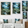 thumbnail image 4 of Designart "Dew Glistening in the Countryside I" Landscape & Nature Floater Framed Wall Art Living Room, 4 of 7