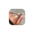 thumbnail image 1 of 2 piezas, anillo de perla para mujer, anillo de promesa de perla sintética, anillos de declaración de perla barroca, abierto, ajustable, moderno, apilable, perla irregular, 1 of 5