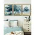 thumbnail image 4 of SHENIFY Landscape Wall Art Set Watercolor Ink Wash Tree Forest Nature Scenry Tie-dyed Wilderness Farmhouse Rustic Modern Art Decorative 11x14in3pcs Natural Framed, 4 of 5