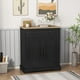 thumbnail image 1 of Gabinete de buffet de aparador con almacenamiento, gabinete de almacenamiento con puerta y estante ajustable, mesa de consola de bar de café de acento moderno para cocina, entrada, 1 of 6