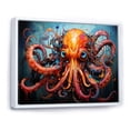 thumbnail image 2 of Designart "Expressionist Abyss With Octopus" Octopus/Squid Floater Framed Wall Decor, 2 of 5
