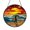 Acrylic 3.5 Inch, variant on Surfer Ocean Wave Stained Glass Style Window Suncatcher Hanging, Coastal Surf Scene Decorative Glass Panel Art, Beach House Window Decor Ornament for Ocean Lovers