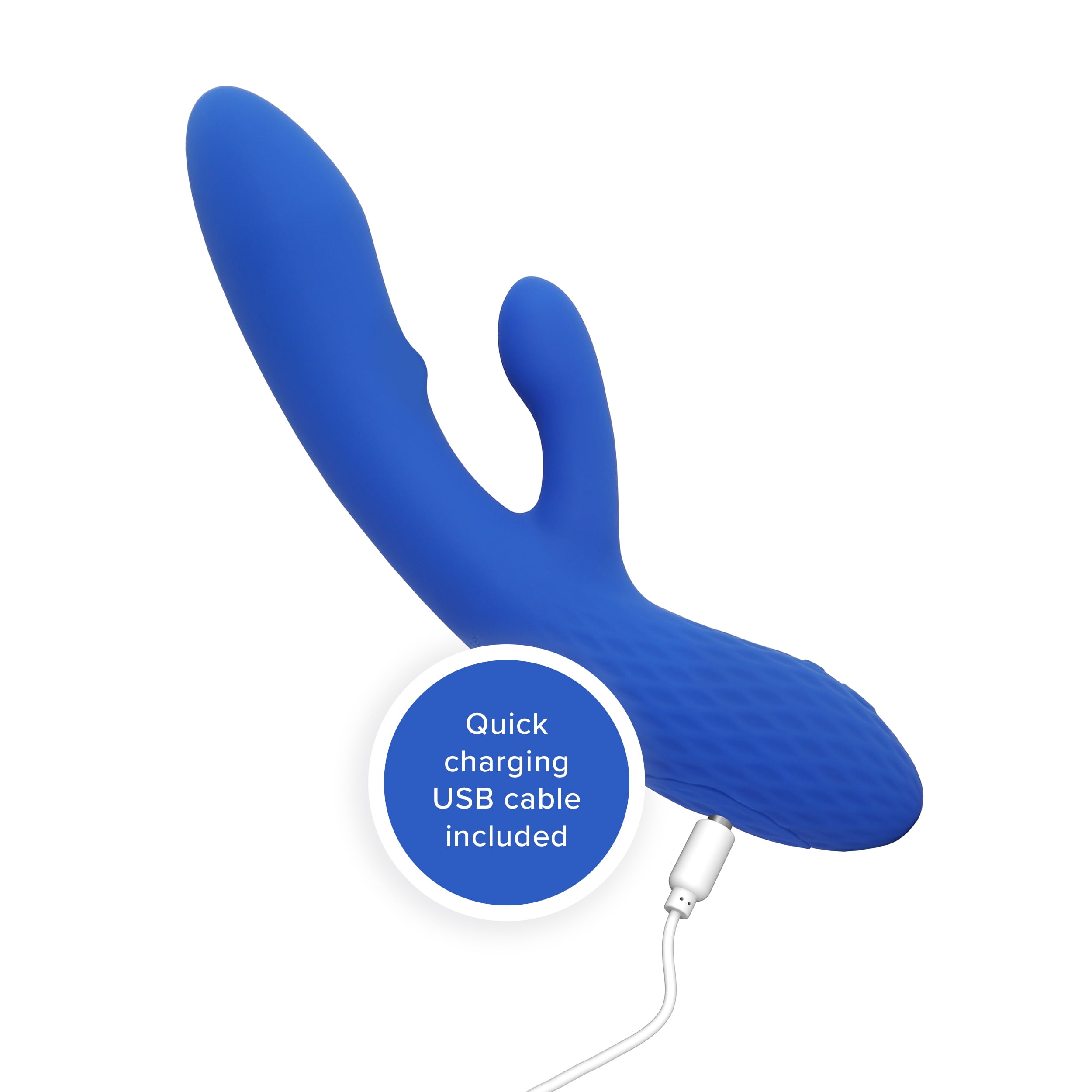 Vibrating Dual Luxe Rabbit, Stroking Bead, 10 Vibration Settings, Waterproof