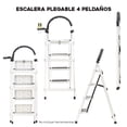 thumbnail image 2 of Escalera Acero Tijera Tubular 4 Peldaños Plegable Portátil, 2 of 8