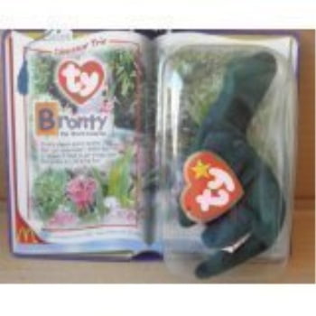 - mcdonalds ty beanie bIies bronty the brontosaurus stuffed animal plush toy - 7 inches long by smartbuy