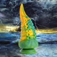 thumbnail image 2 of Creature Cocks Monstropus Tentacled Monster Silicone Dildo - Verde/Amarillo, 2 of 5
