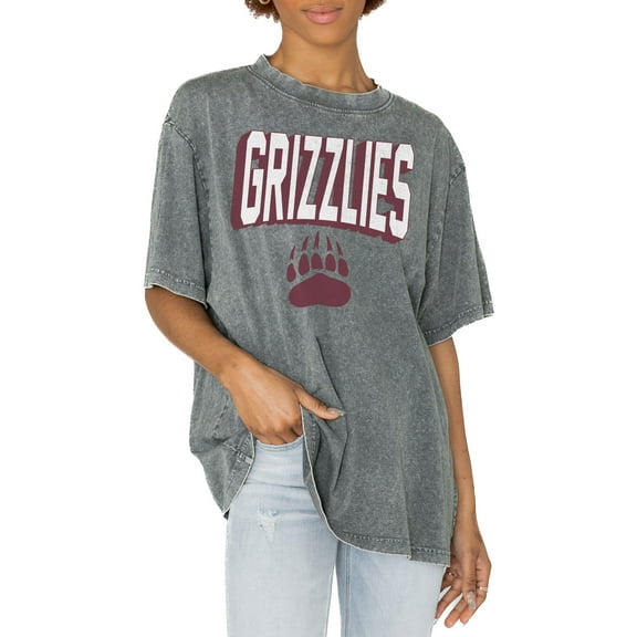 Women's Gameday Couture Gray Montana Grizzlies Solid Defense Oversized T-Shirt
