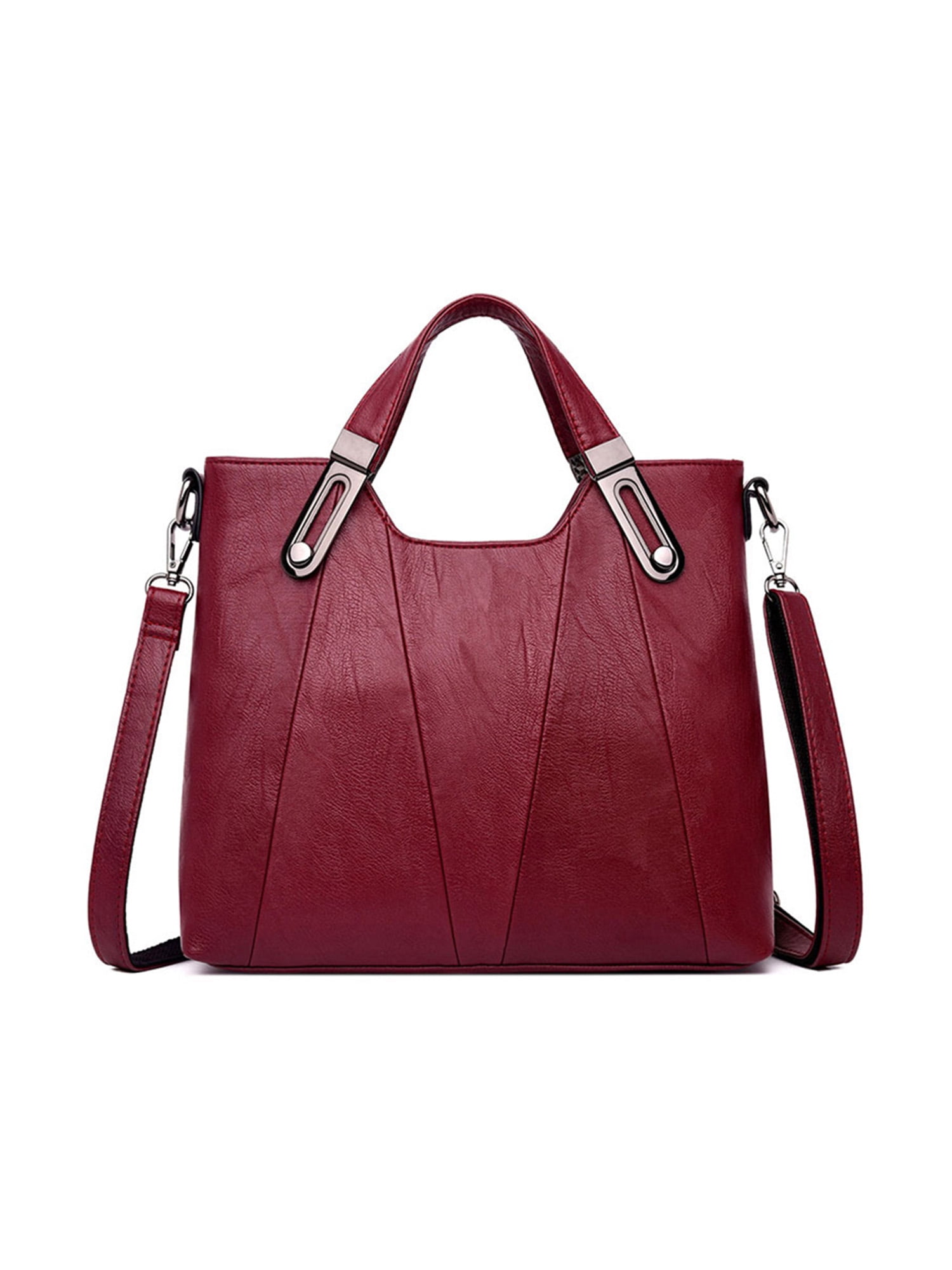 Eloshman Ladies Handbag Multi Pockets Tote Bag Top Handle Genuine ...