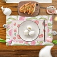 thumbnail image 2 of ILJNDTGBE Easter Cotton And Linen Placemats Light Dining Table Fabric Insulated Table Mats Rabbit Printed Placemats Dinning Table Place Mats 4 round Place Mats for Kitchen Table Plate Mats, 2 of 8