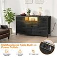 thumbnail image 3 of Soonbuy Tv Stand with Power Outlet & Led, 8 Deep Drawers, Charcoal Black, 3 of 7