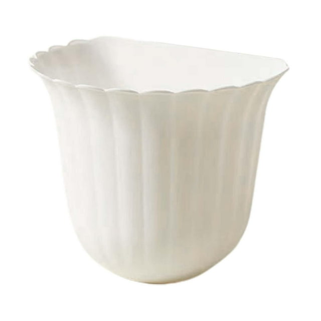 veasfak Desk Trash Can Makeup Tabletop Trash Cans Plant Container Hanger kitchen Cabinet White