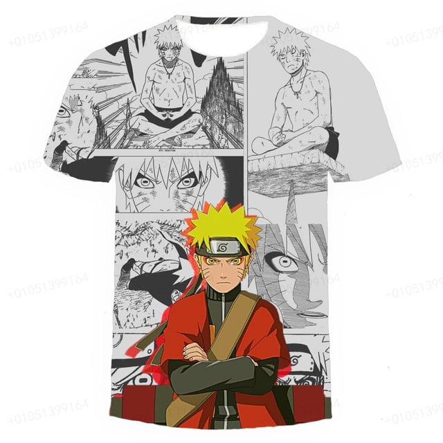 Camiseta para niños Naruto 3d manga corta impresa camiseta Anime juego de rol niño Cool camiseta para niños moda calle T-shir140 Gao Jinjia LED