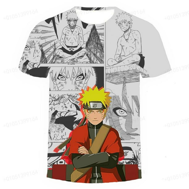 Camiseta para niños Naruto 3d manga corta impresa camiseta Anime juego de rol niño Cool camiseta para niños moda calle T-shir130 Gao Jinjia LED
