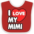 thumbnail image 3 of Inktastic I Love My Mimi Boys or Girls Baby Bib, 3 of 4