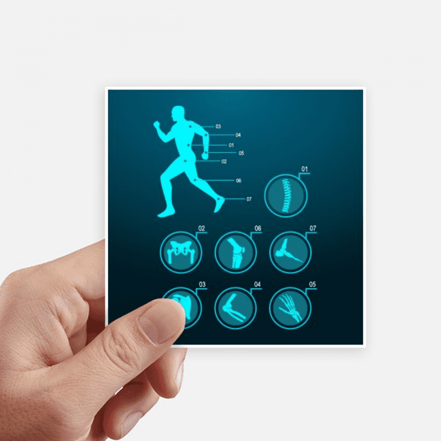 b structure human illustration sticker square waterproof stickers wallpaper car decal