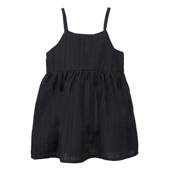 Conti Kids Toddler Girls Summer Sleeveless Strap Dress Black 2-3 Years