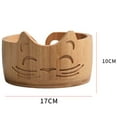 thumbnail image 2 of Wooden Yarn Bowl Knitting Yarn Bowl Cat Shaped For Crochet Lovers Decor Supplies (Bamboo), 2 of 10