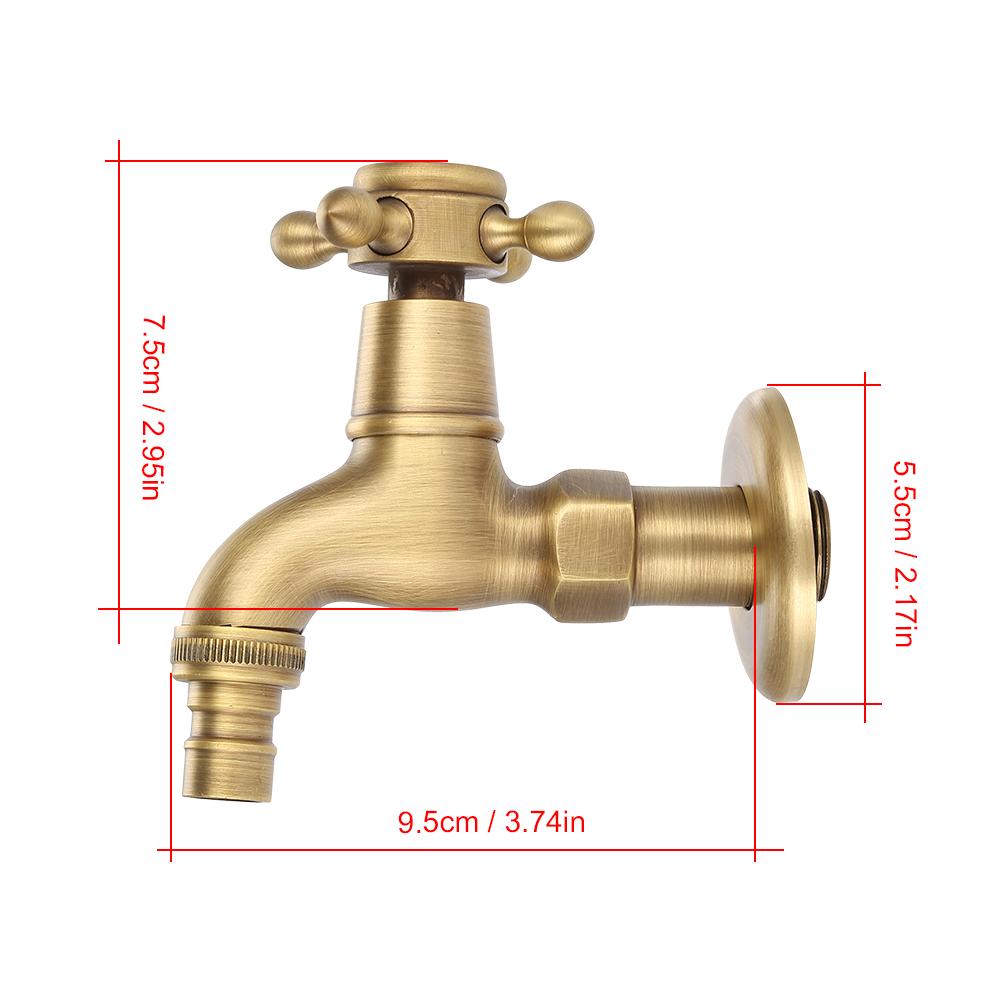 Mgaxyff Vintage Solid Brass Single Handle Faucet for Washing Machine
