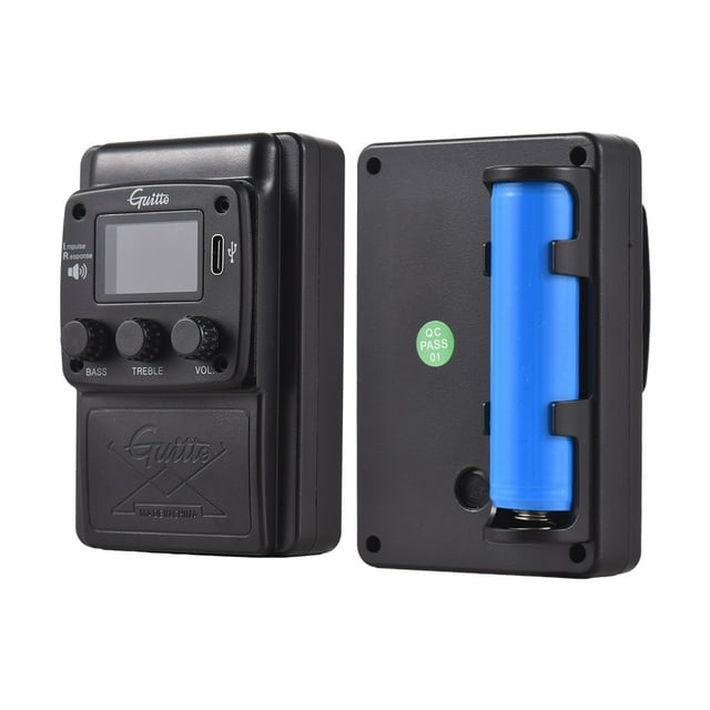 Guitto instrument de Musique Micro, Vibration Micro d'Affichage Lcd Micro avec Micro Lcd Micro Tons de Micro Musical / Reverb Tuner de Retard Micro Tuner d'Affichage Lcd Ajustement 36-42in Tons Ir Classique / Reverb