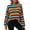 Green, variant on Aueoeo Plus Size Sweaters for Women, Women's Fall Fashion Stripe Knit Sweaters Crew Neck Long Sleeve Pullover Sweater Tops